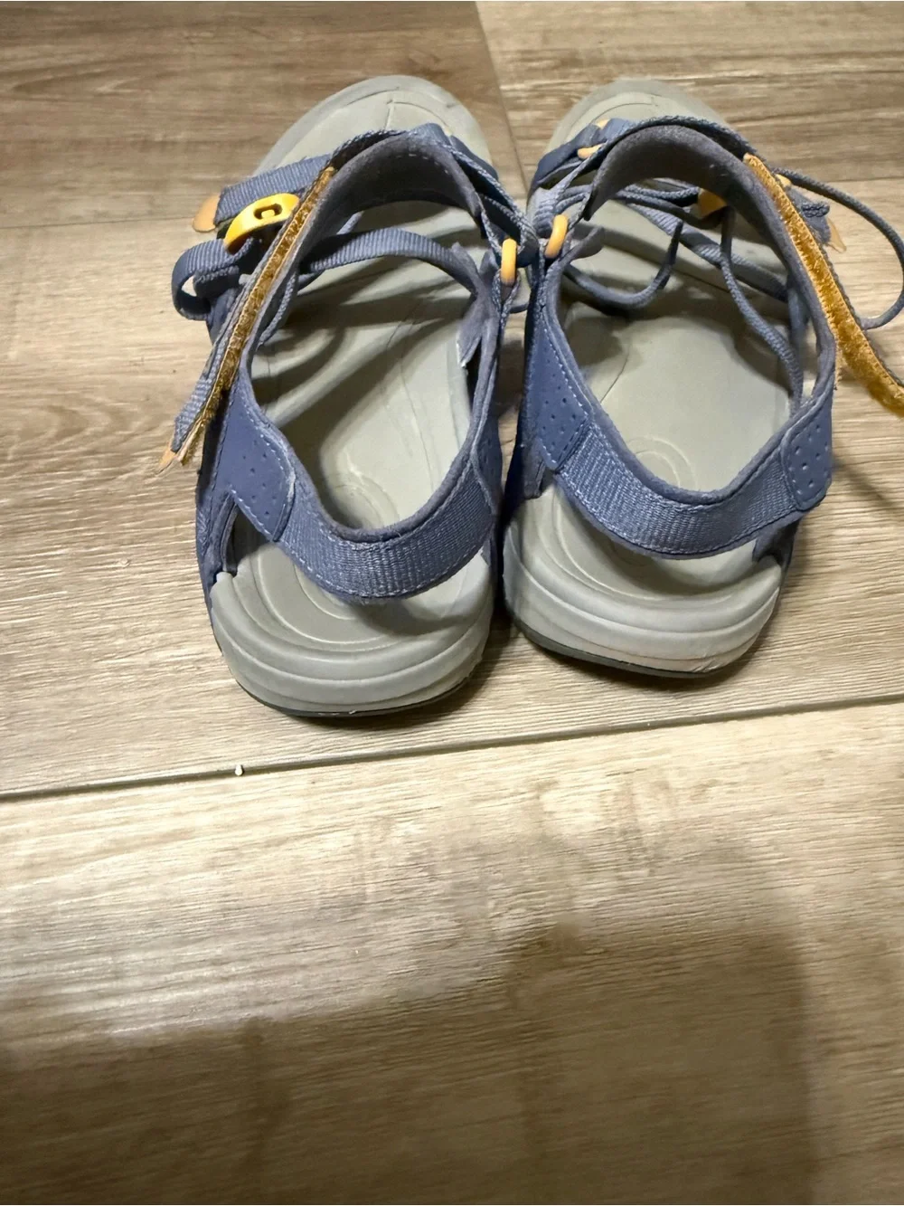 Teva Navy Blue Sport Sandals with Yellow Accents